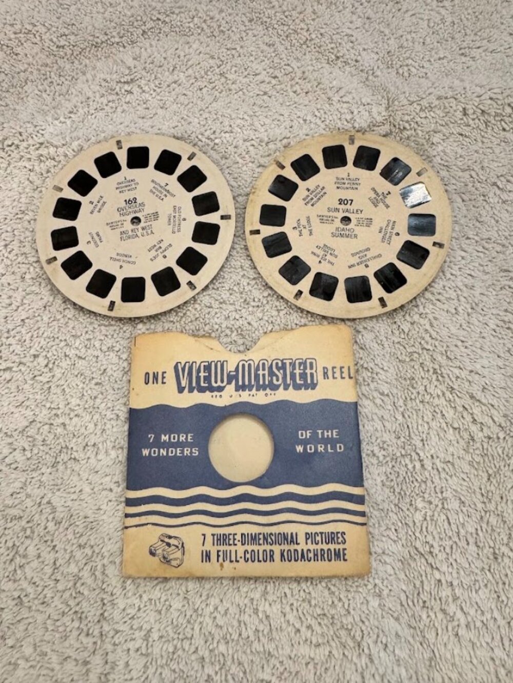 Vintage View Master Kodachrome Reels Overseas Highways/ Sun Valley